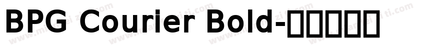 BPG Courier Bold字体转换
